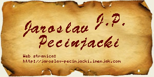 Jaroslav Pecinjački vizit kartica